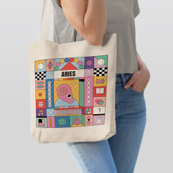 Πολύχρωμα Ζώδια - Κριός (Τσάντα  Αγοράς) Πολύχρωμα Ζώδια - Κριός (Τσάντα  Αγοράς)